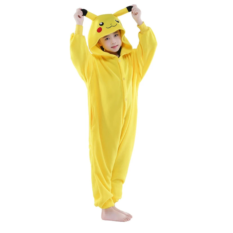 Pyjama Garçon Pokémon Officiel - Haut Manches Longues + Bas - Tailles 5-6 à 11-12 Ans - Avec Pikachu Et Autres