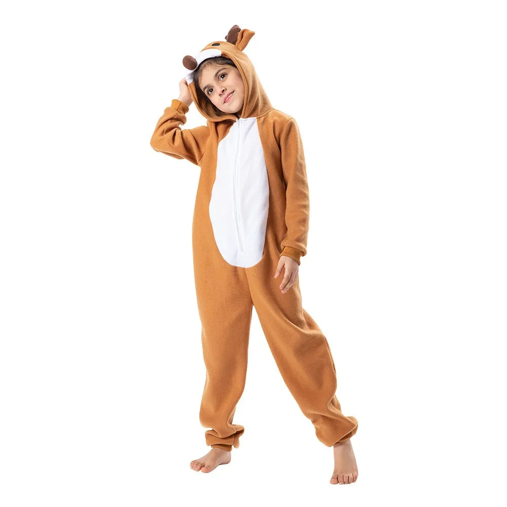 combi-pyjama renne de noël enfant