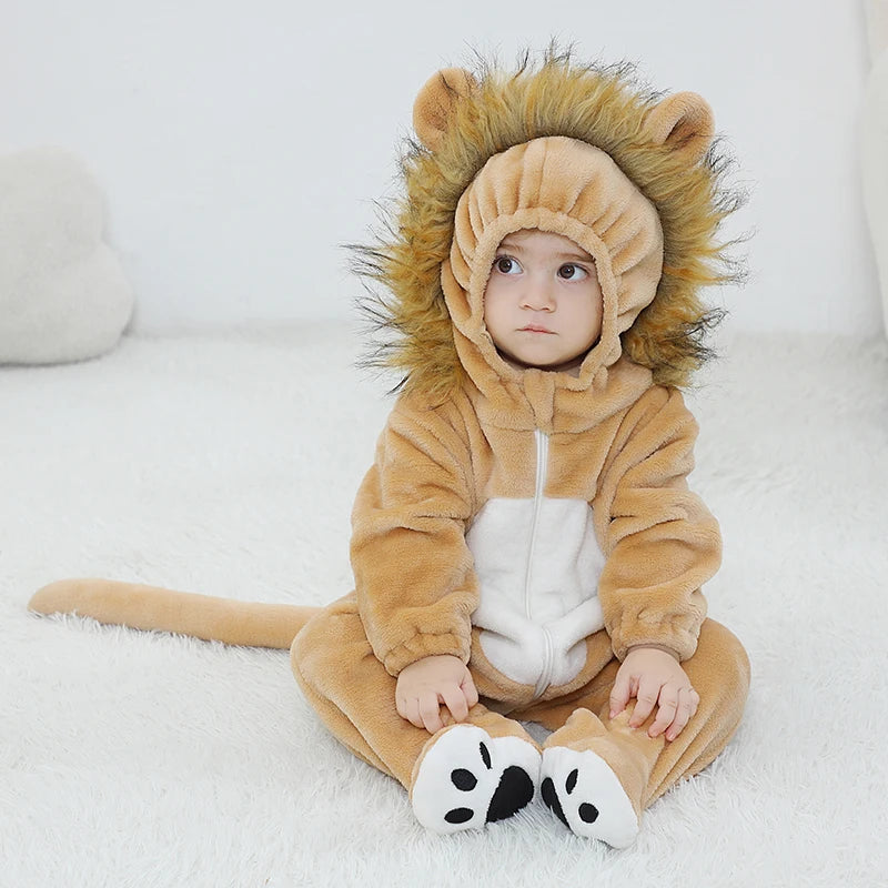 Combinaison Pyjama Lion à Crinière Bébé