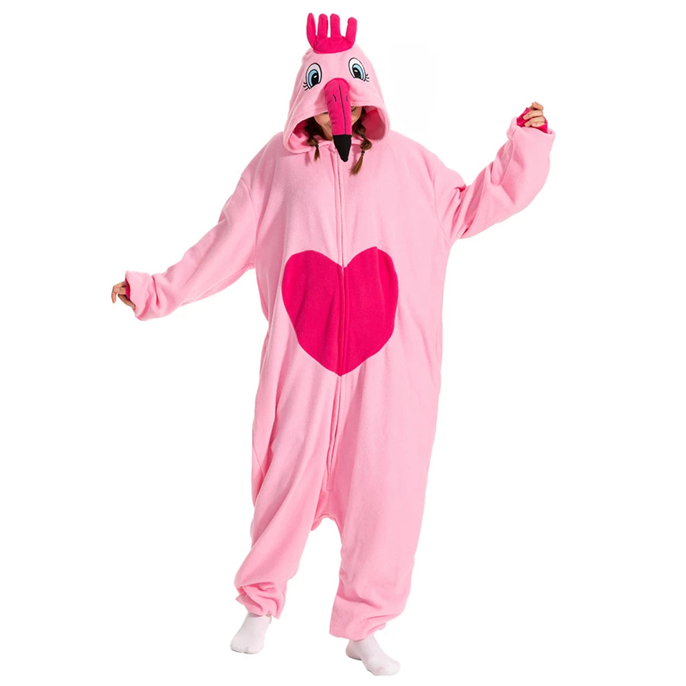 combinaison pyjama flamant rose
