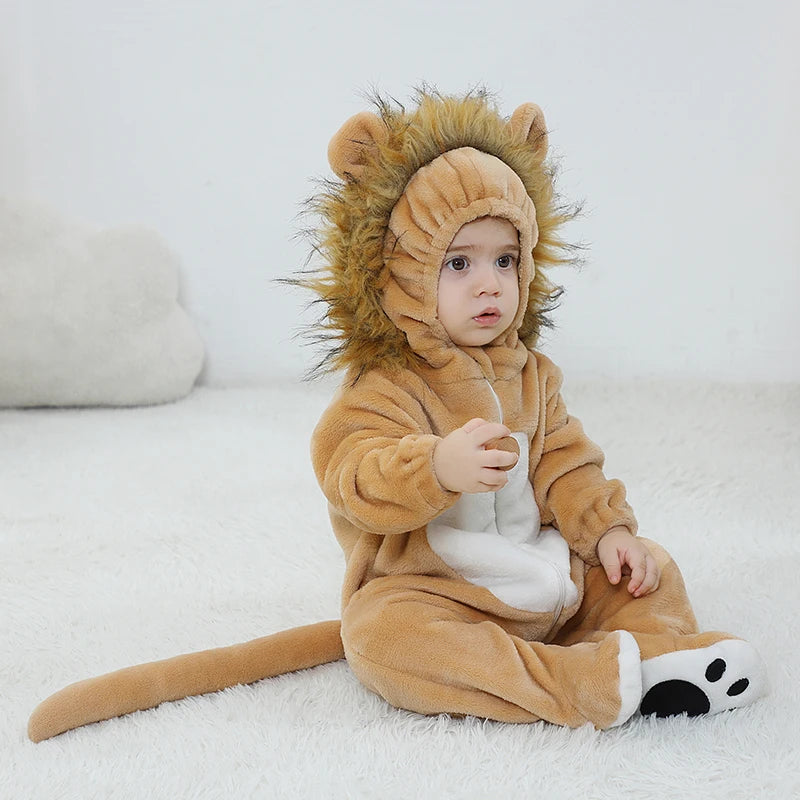 Combinaison Pyjama Lion à Crinière Bébé