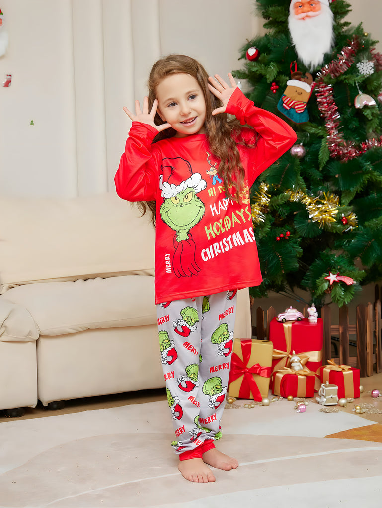Pyjama Grinch Famille "Happy Holidays"