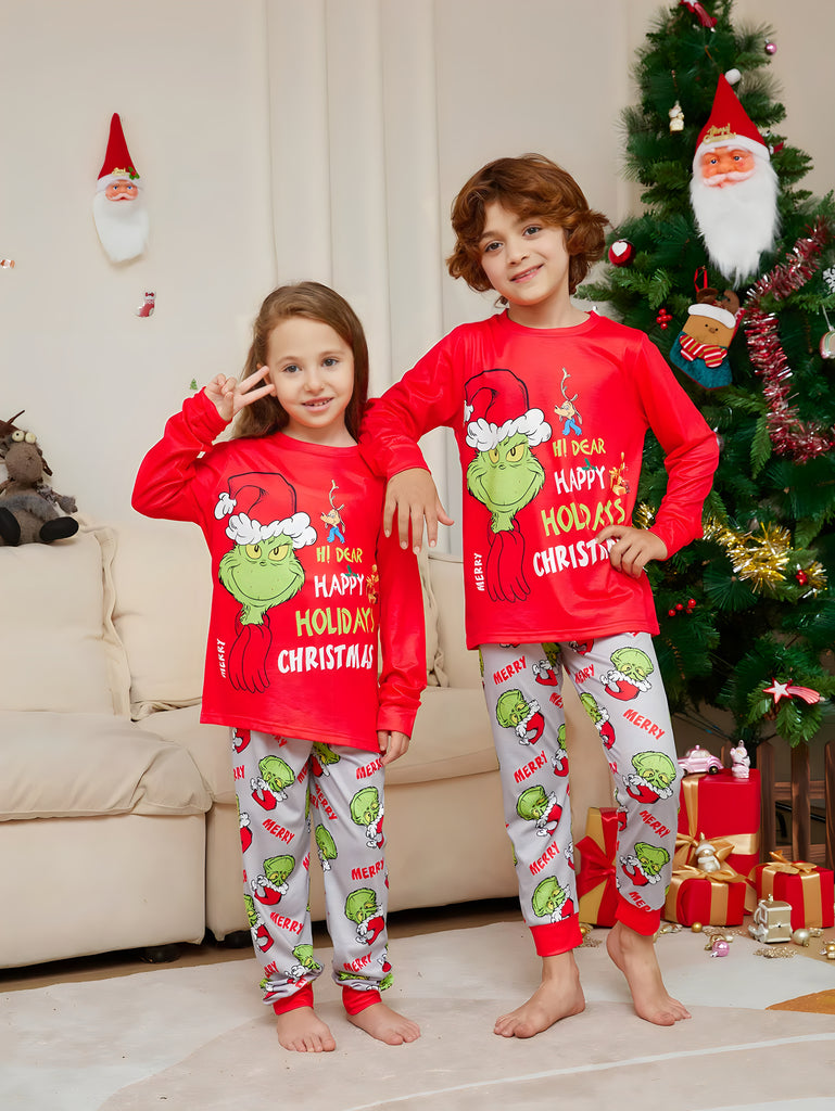 Pyjama Grinch Famille "Happy Holidays"