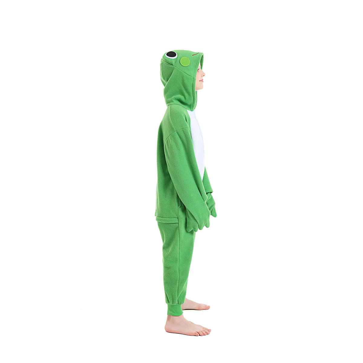 Grenouillère Pyjama Enfant Polaire Avec Capuche Oreilles Chat - Combinaison Chaud Confortable