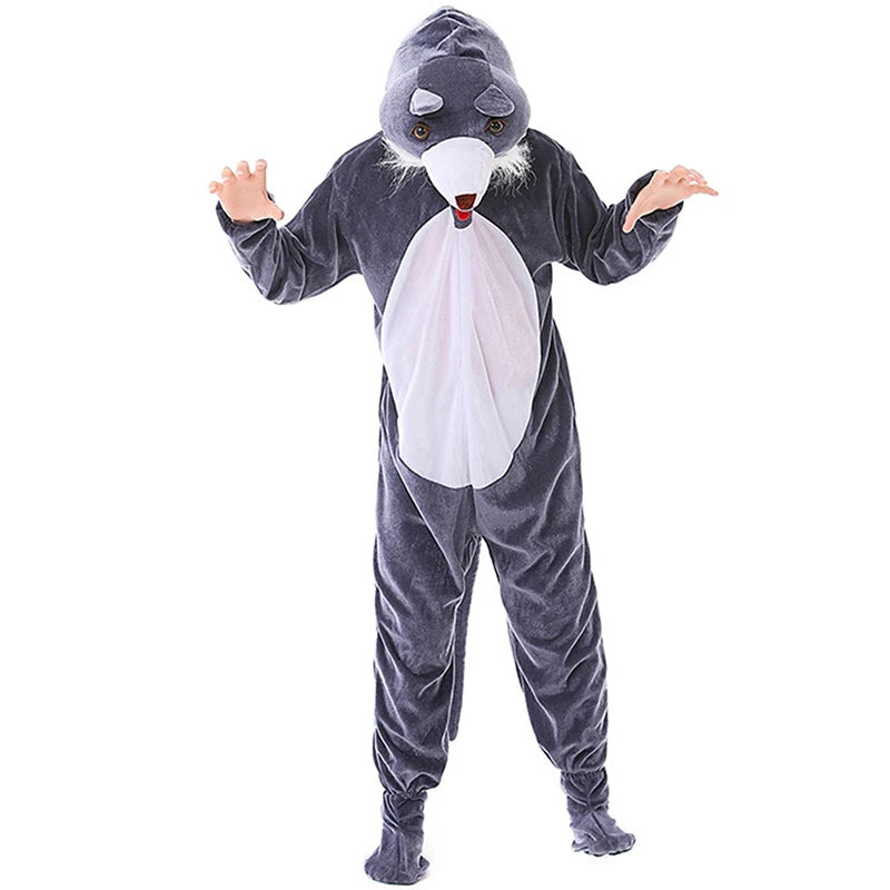 combinaison pyjama loup enfant