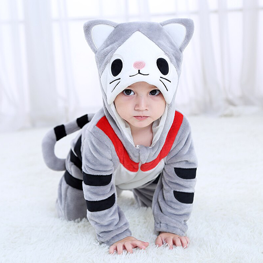 combinaison pyjama chat tigré enfant