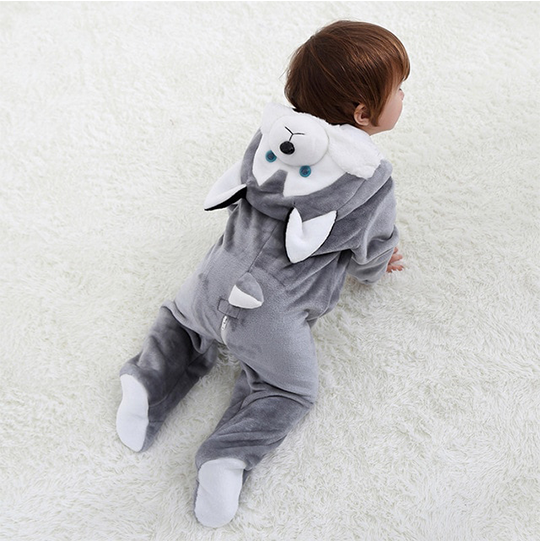 combinaison pyjama chien husky bébé