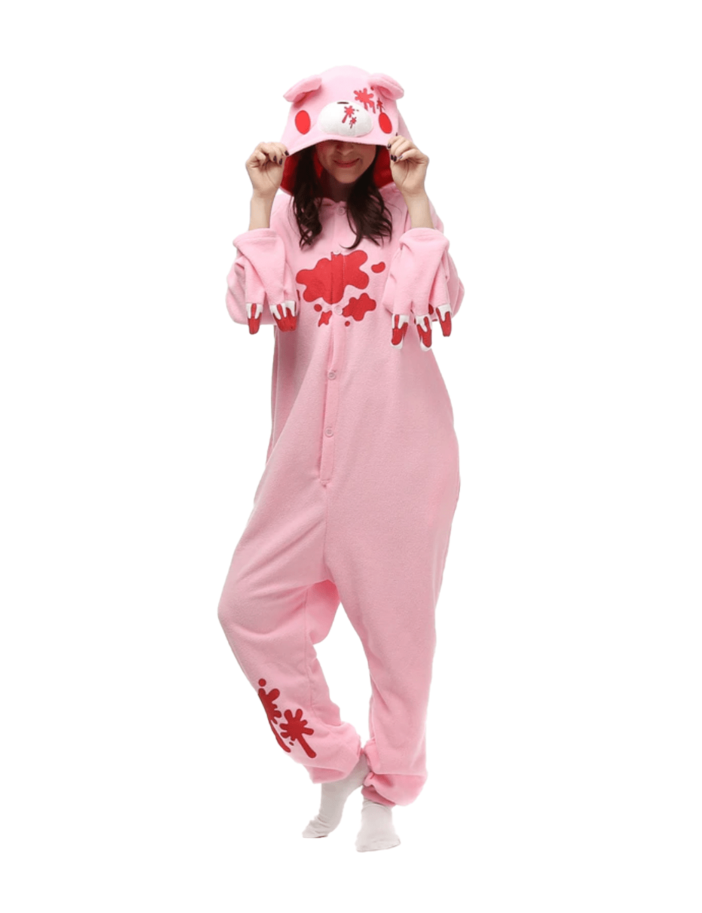 Combinaison pyjama fortnite ours rose sale