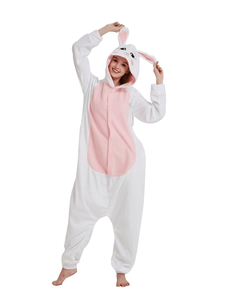 combinaison pyjama lapin blanc femme