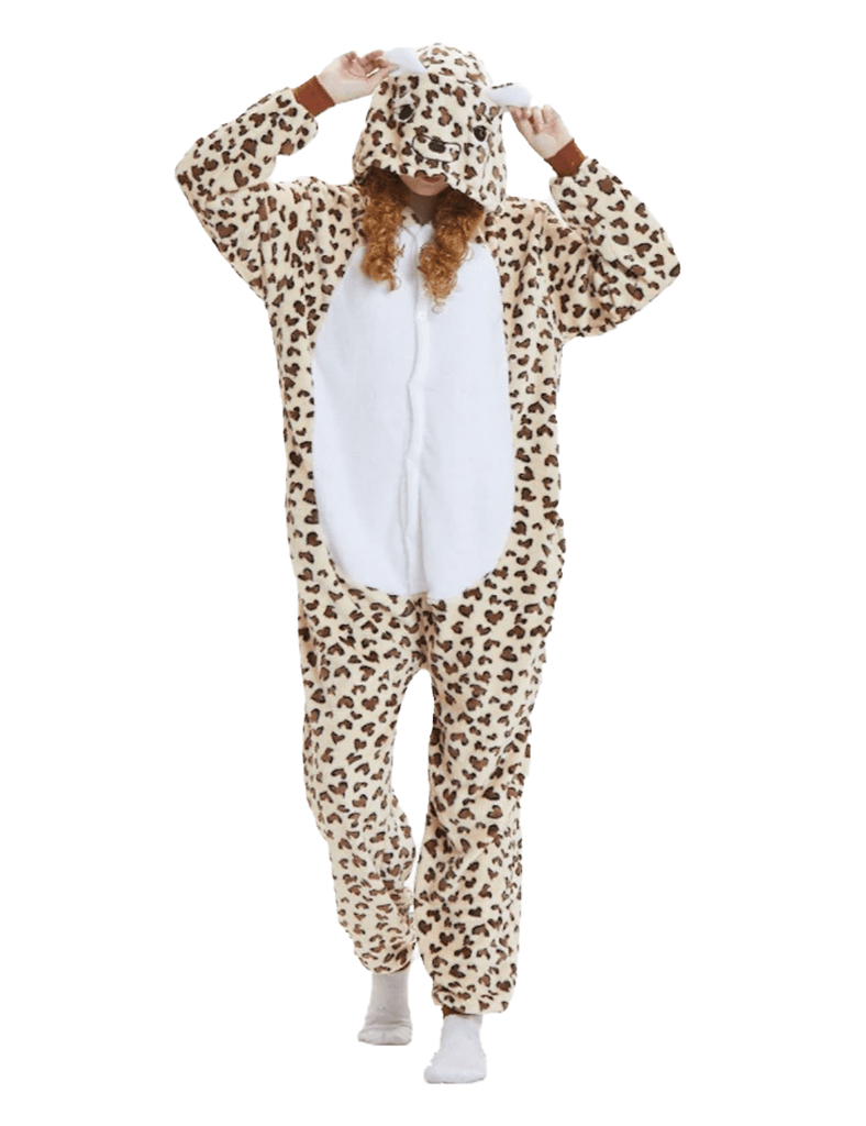 combinaison pyjama léopard femme