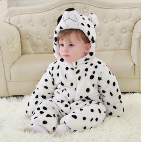 combinaison pyjama léopard des neiges bébé