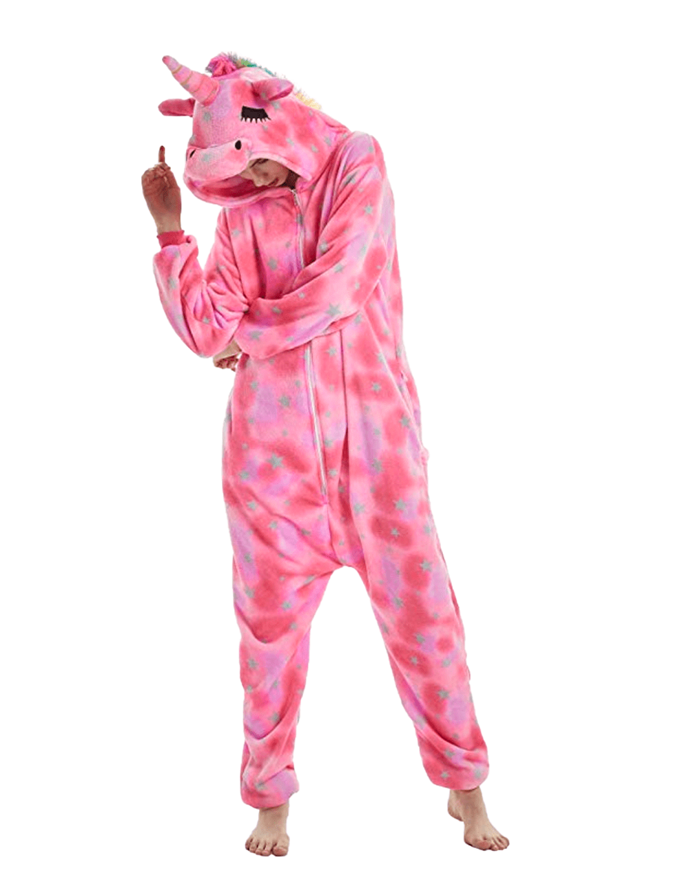 Pantalon Pyjama Licorne Femme - Coupe Ample Avec Poches - Polyester élasthanne Confortable