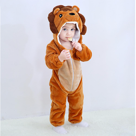 Combinaison Pyjama Lion-Roi Bébé 1-4 mois - Main Image