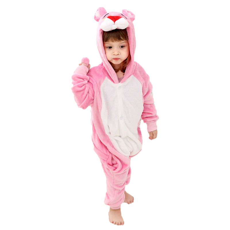 combinaison pyjama panthère rose enfant