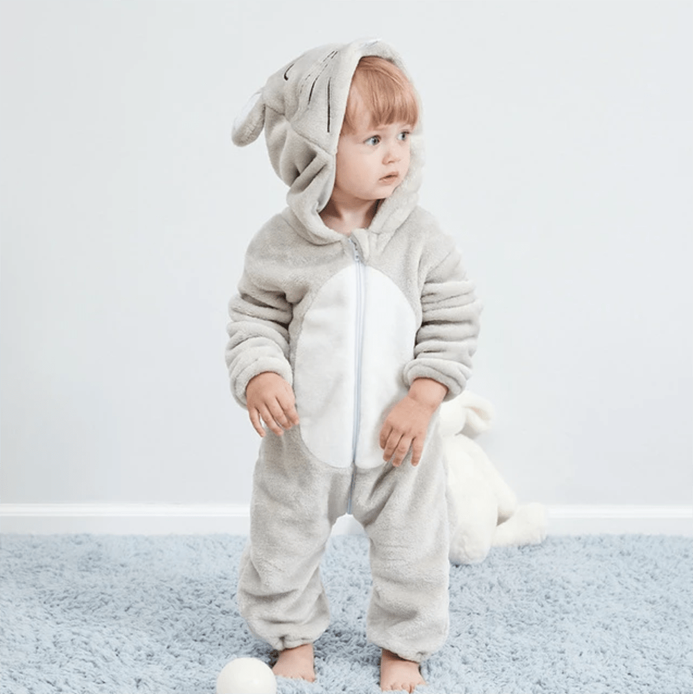 combinaison pyjama souris grise enfant
