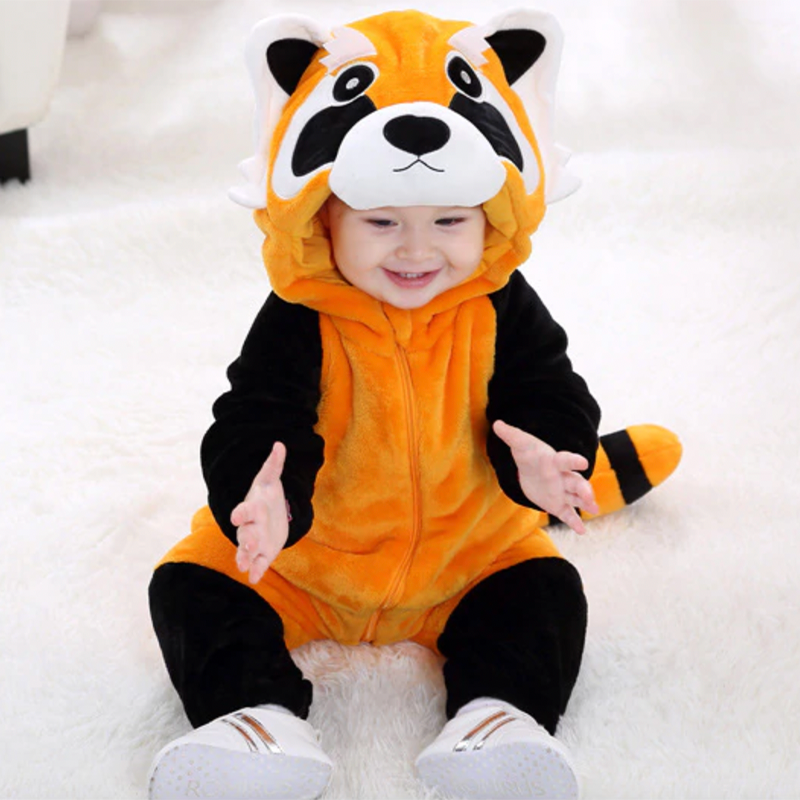 costume panda roux bébé