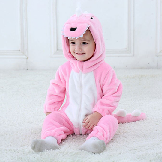 Combinaison Pyjama Dinosaure Rose Bébé