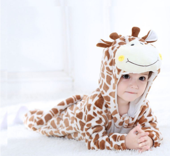 Body Pyjama Sophie La Girafe Bébé 1 Mois - Coton Doux Manches Longues Blanc Gris Motif Girafe