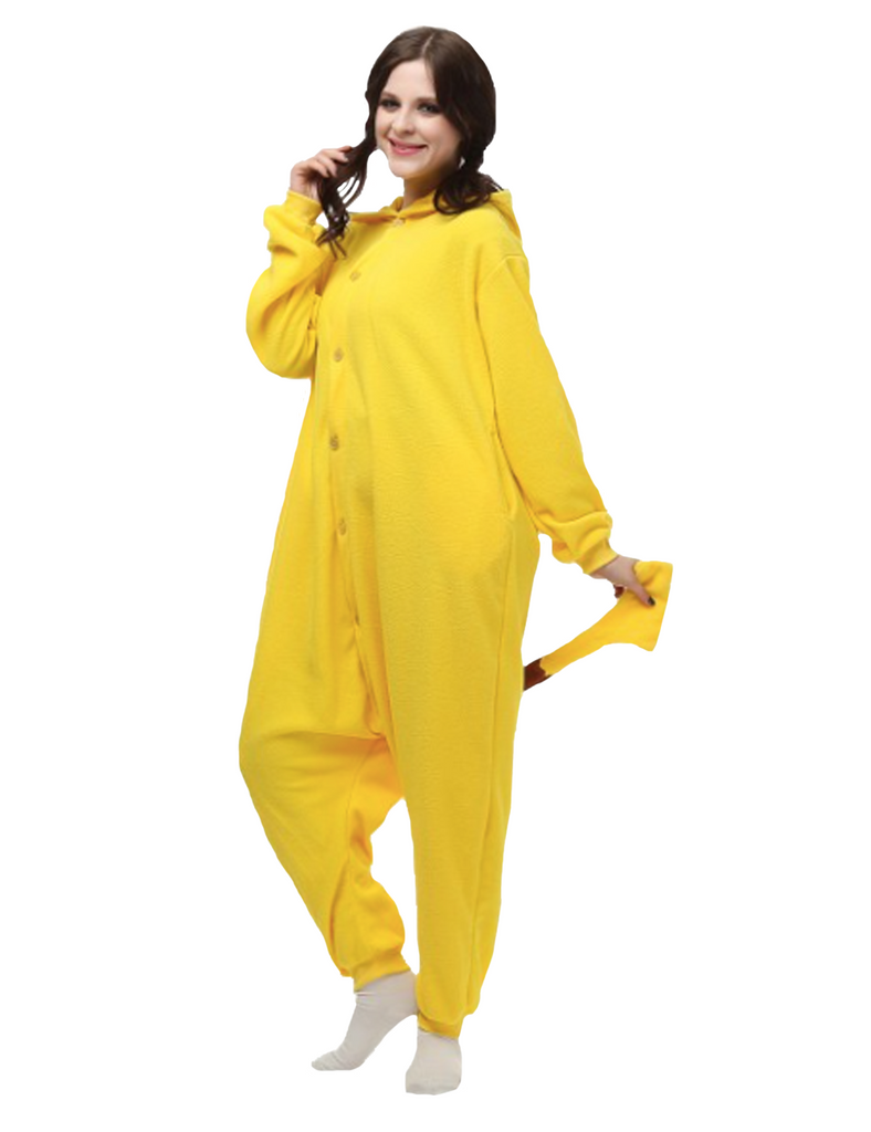 Combinaison Pyjama Enfant Pikachu Pokémon - Surpyjama Polaire Douce Avec Oreilles 3D, Jaune